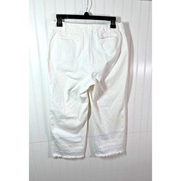 Gap Clean Out Women’s 100% Cotton Beaded White Denim Capris Size 6 Waist 30 - Picture 11 of 11
